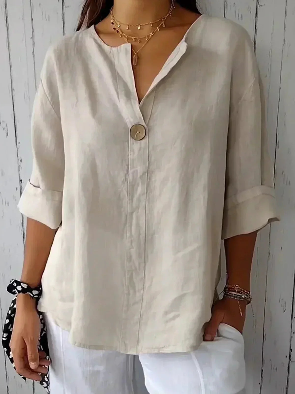 Sofia | Dames blouse comfort chic – Onmiddellijke elegantie en verfijnde look voor elke dag