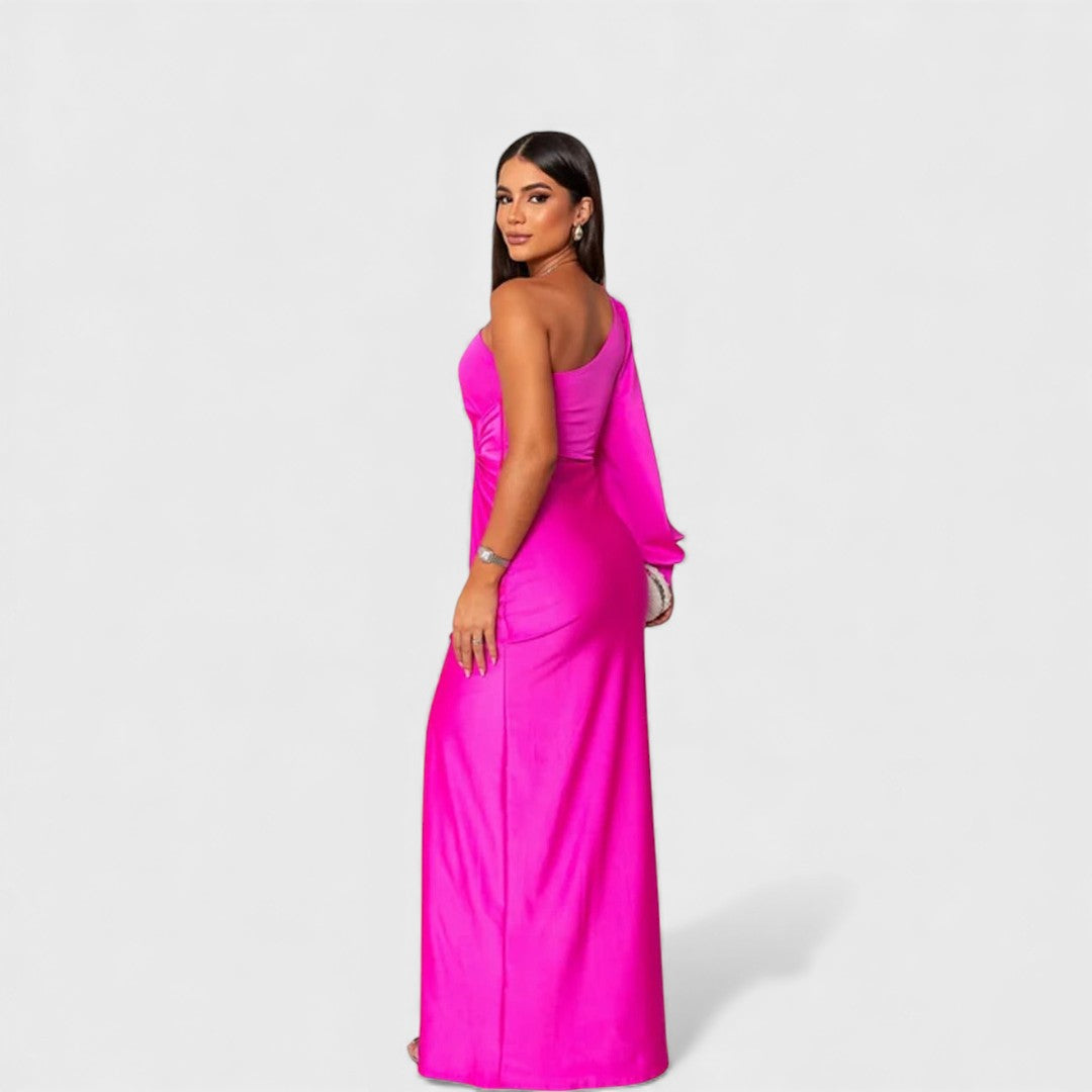 LYNN™ | Elegante Maxi Jurk met One-Shoulder Pasvorm voor Avond & Feest