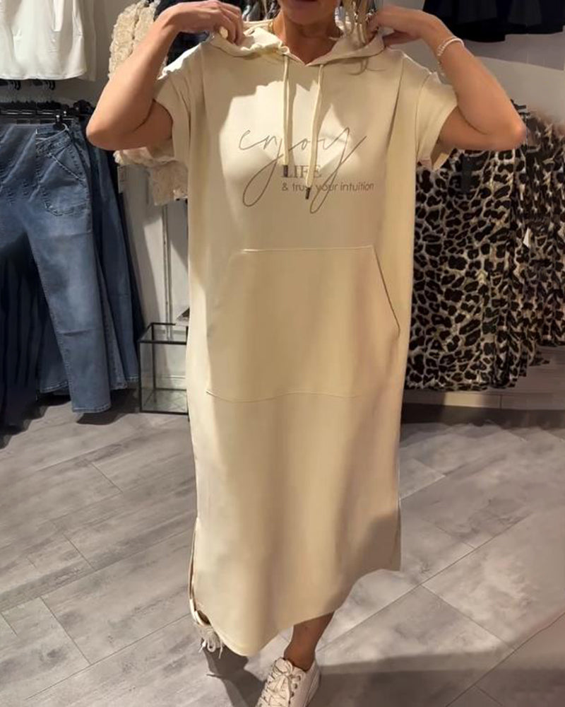 VIVIANA | Casual Jurk met Capuchon voor Dagelijks Comfort en Sportieve Elegantie