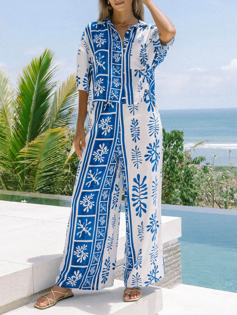 Unieke complete met abstracte print