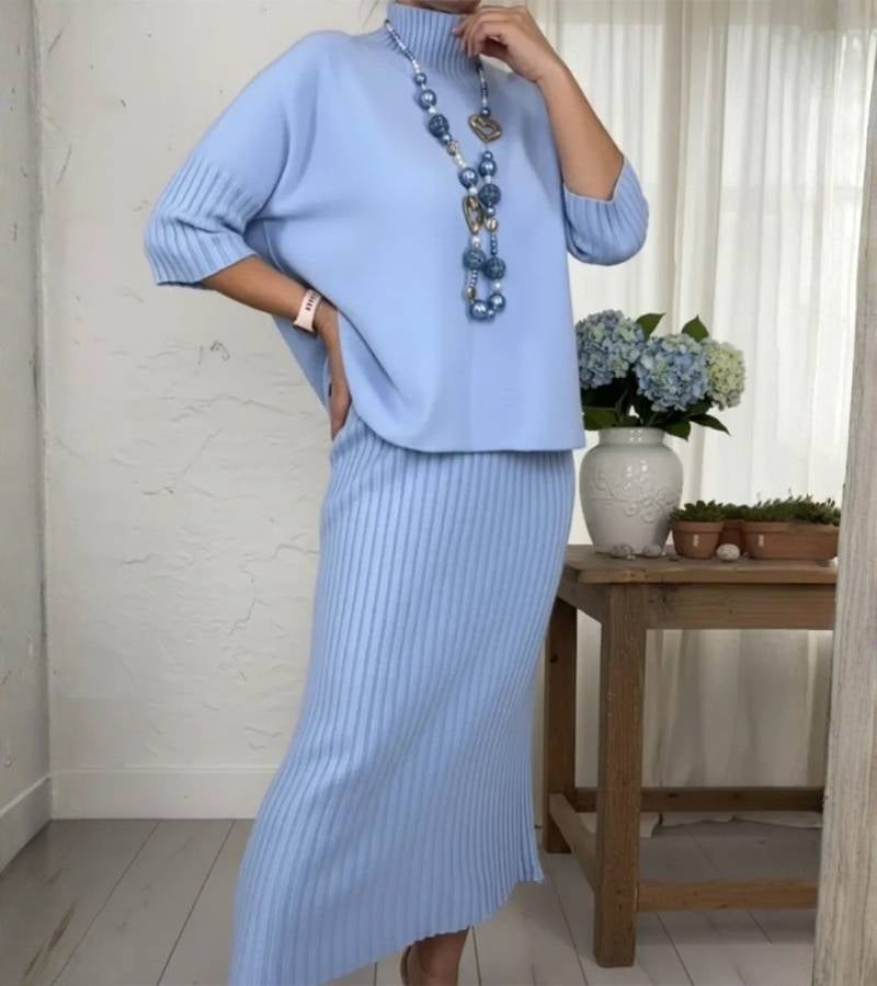 Debora | Compleet Gebreid Set met Vloeiende Pasvorm en Tijdloze Elegantie voor Elke Dag