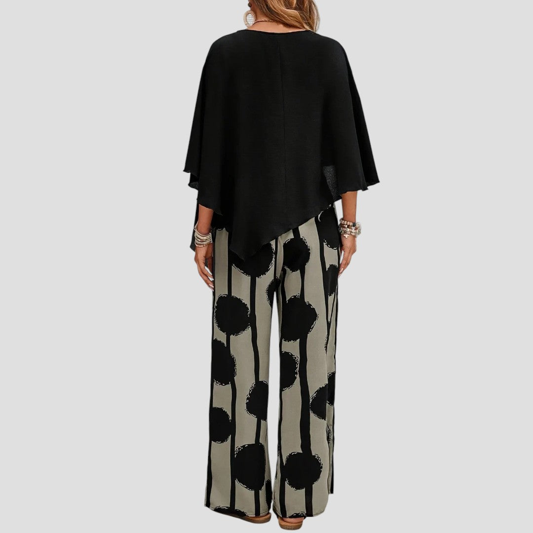 LILIANA | Compleet Casual Chic met Asymmetrische Top en Artistieke Broek voor Unieke Stijl