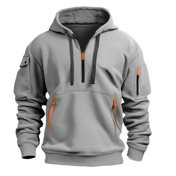 ENZO | Heren Hoodie met Warm Comfort en Stijlvol Functioneel Design. 1+1 Gratis