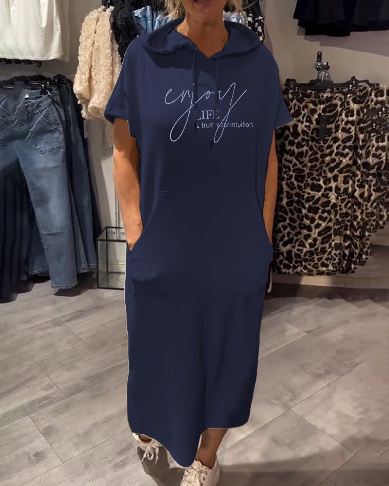 VIVIANA | Casual Jurk met Capuchon voor Dagelijks Comfort en Sportieve Elegantie