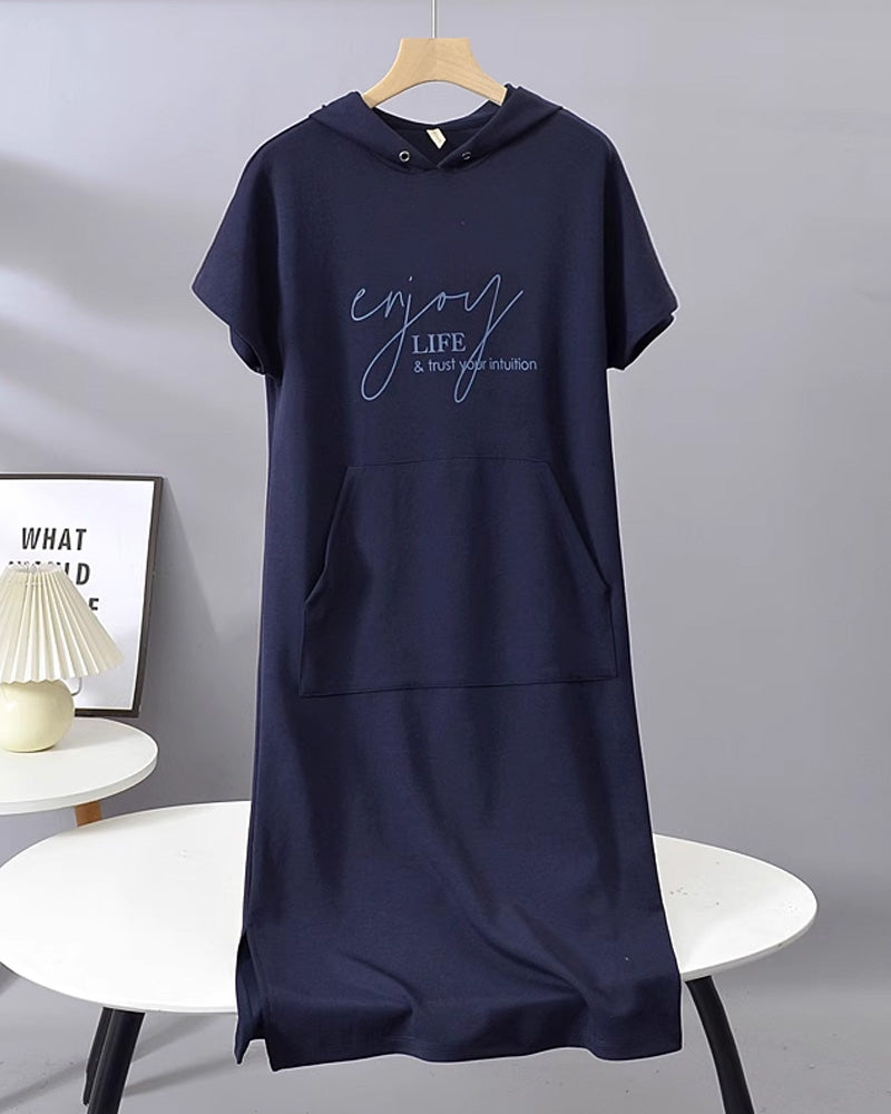 VIVIANA | Casual Jurk met Capuchon voor Dagelijks Comfort en Sportieve Elegantie