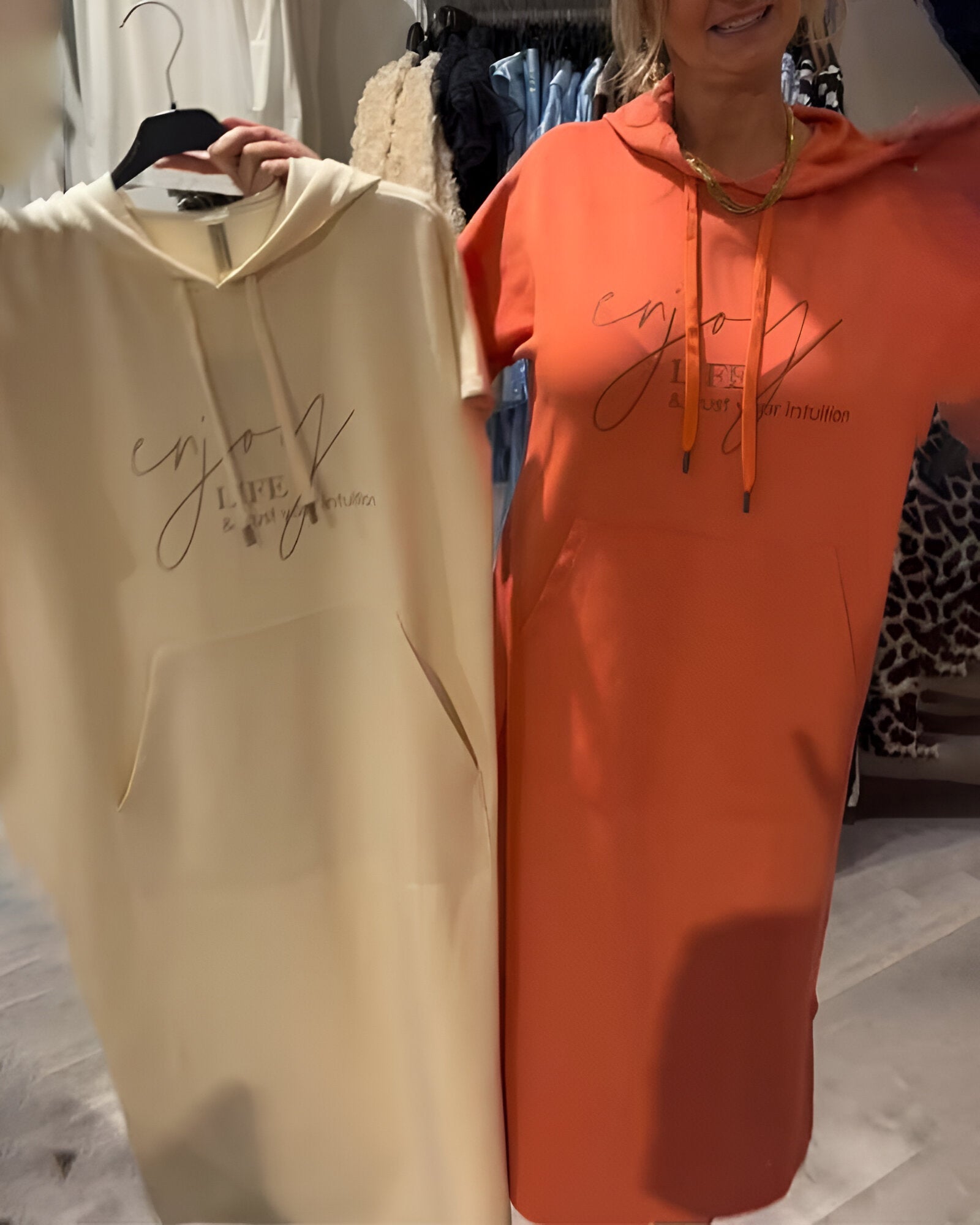 VIVIANA | Casual Jurk met Capuchon voor Dagelijks Comfort en Sportieve Elegantie