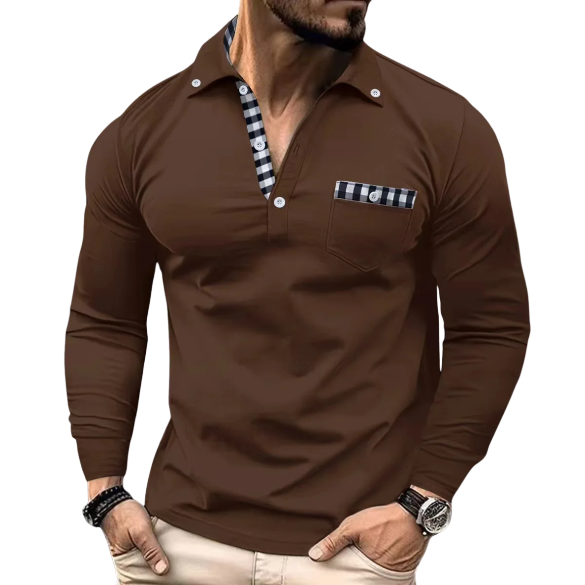 ARMAND | ELEGANTE POLO MET RUITDETAILS VOOR HEREN