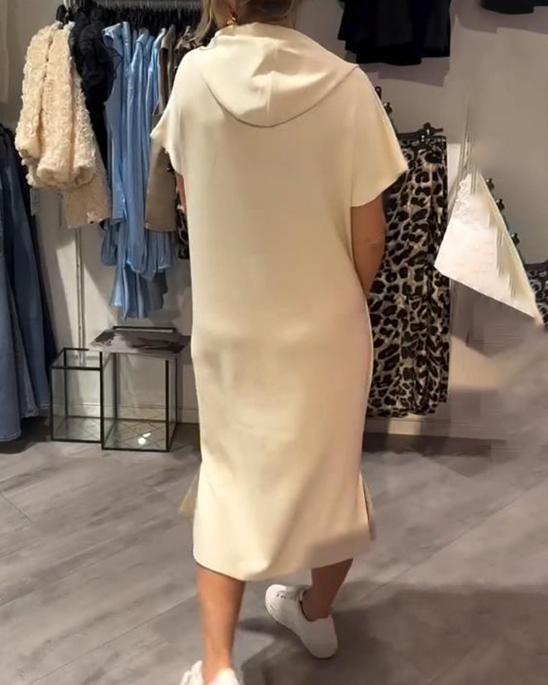 VIVIANA | Casual Jurk met Capuchon voor Dagelijks Comfort en Sportieve Elegantie