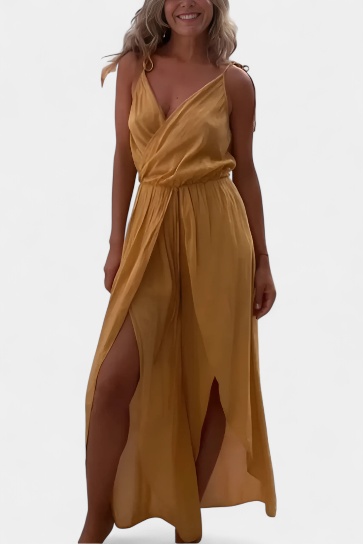 ROSALIA | Elegante Zomer Jumpsuit met Brede Pijpen en Vrouwelijke Snit