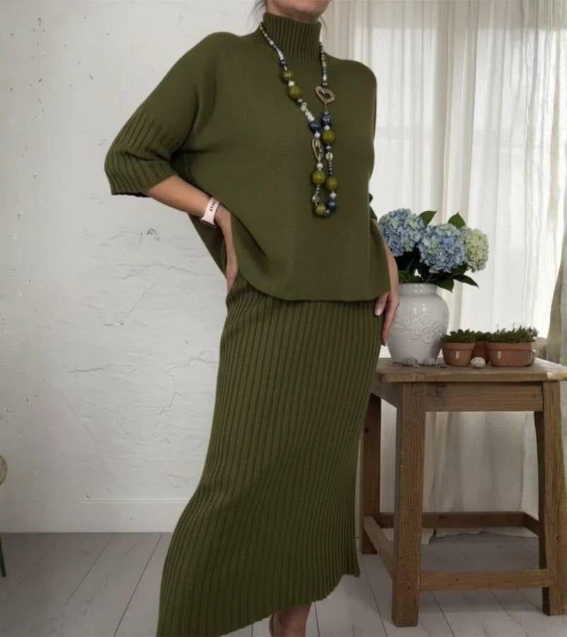 Debora | Compleet Gebreid Set met Vloeiende Pasvorm en Tijdloze Elegantie voor Elke Dag