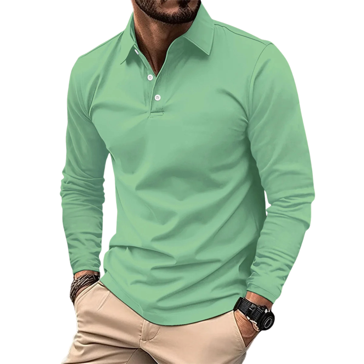 ÉTIENNE | LUXE LANGERMIGE POLO VOOR HEREN