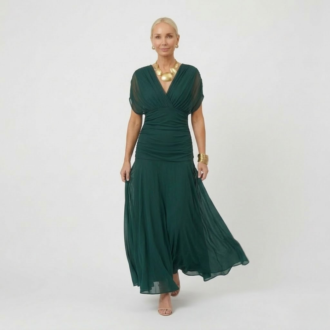 ISABELLA | Elegante Maxi-jurk met Flatterende Taille en Tijdloze Klasse