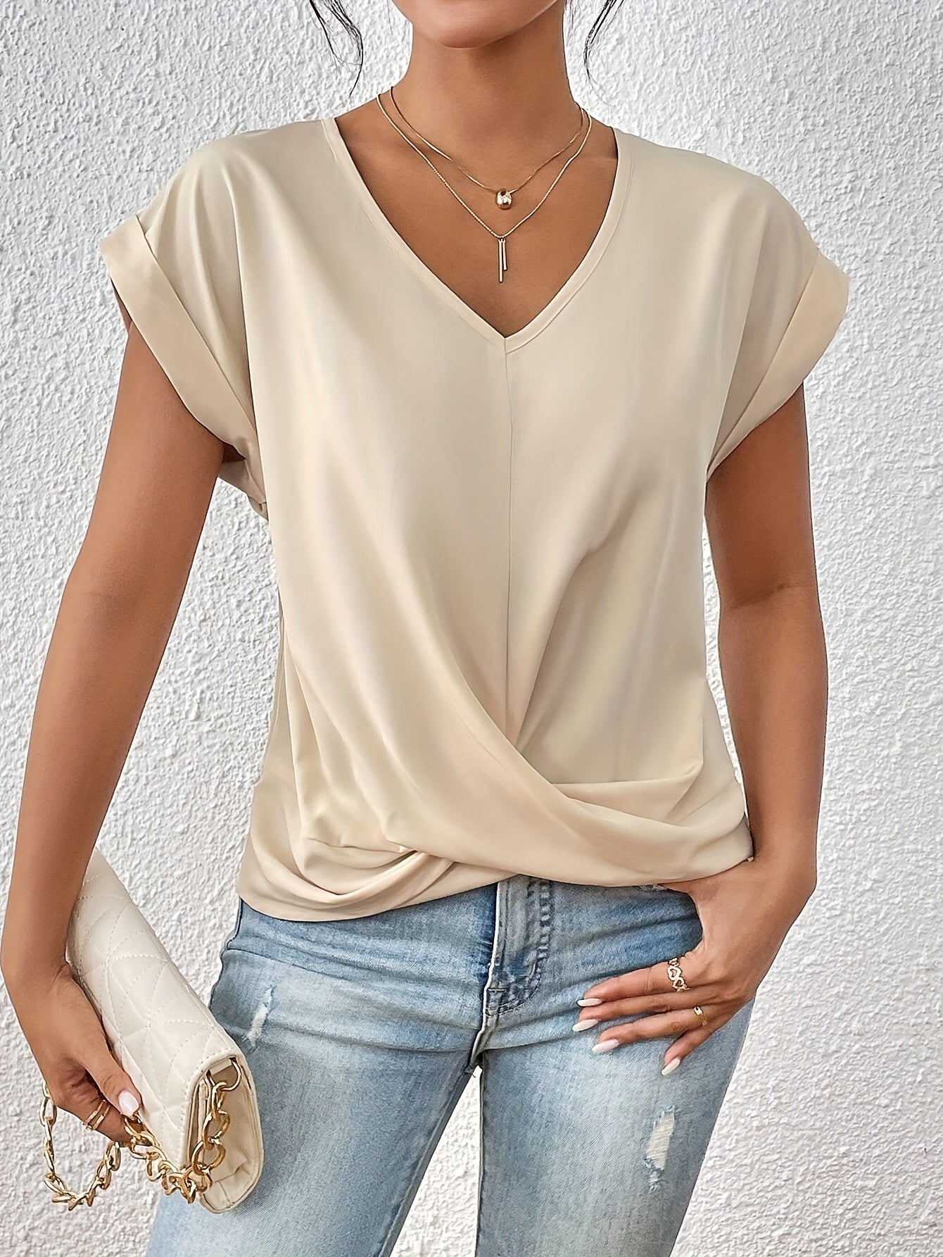 ELISA | Casual Elegante T-Shirt met V-hals