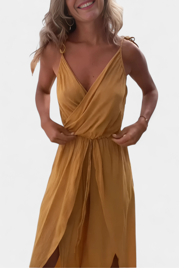ROSALIA | Elegante Zomer Jumpsuit met Brede Pijpen en Vrouwelijke Snit