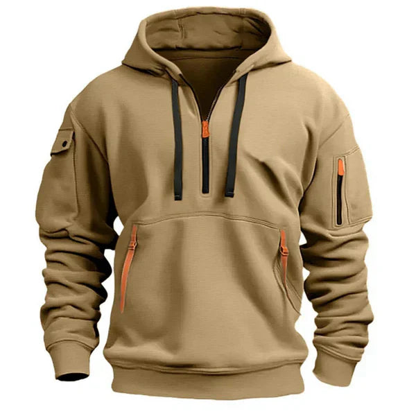 ENZO | Heren Hoodie met Warm Comfort en Stijlvol Functioneel Design. 1+1 Gratis