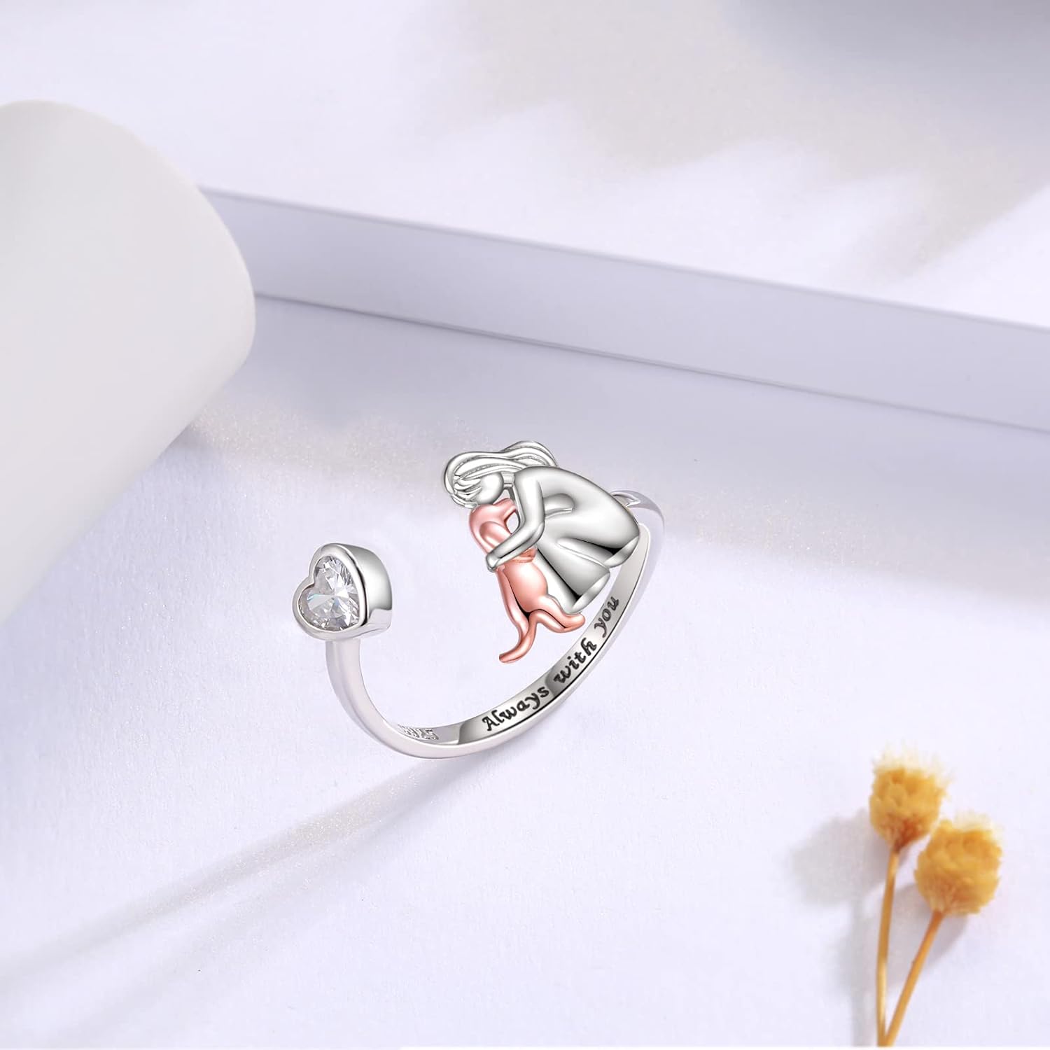 Anne™ - Ring met Hondicoon (Roze)