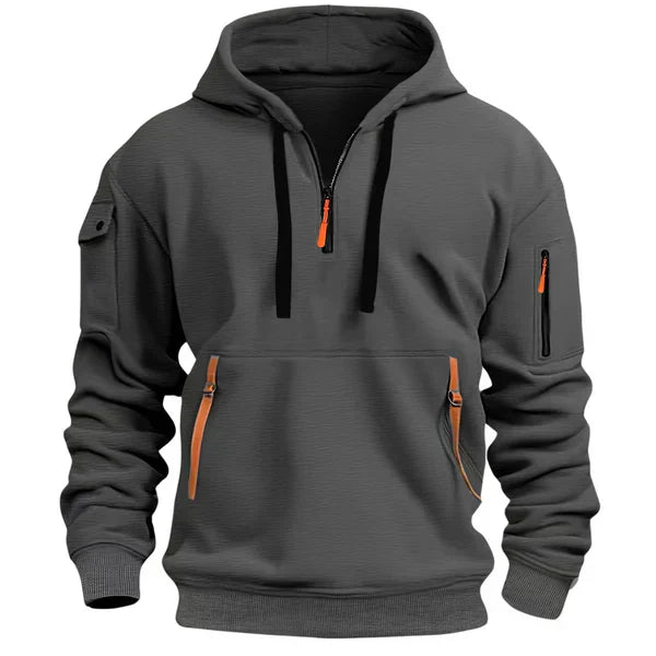 ENZO | Heren Hoodie met Warm Comfort en Stijlvol Functioneel Design. 1+1 Gratis