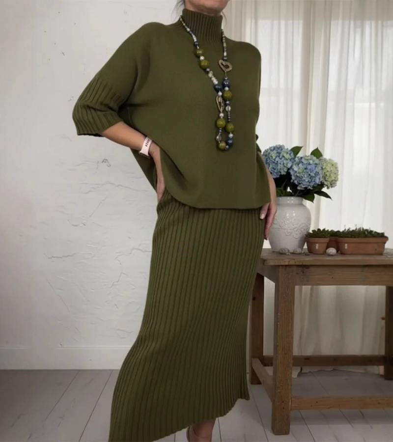 Debora | Compleet Gebreid Set met Vloeiende Pasvorm en Tijdloze Elegantie voor Elke Dag