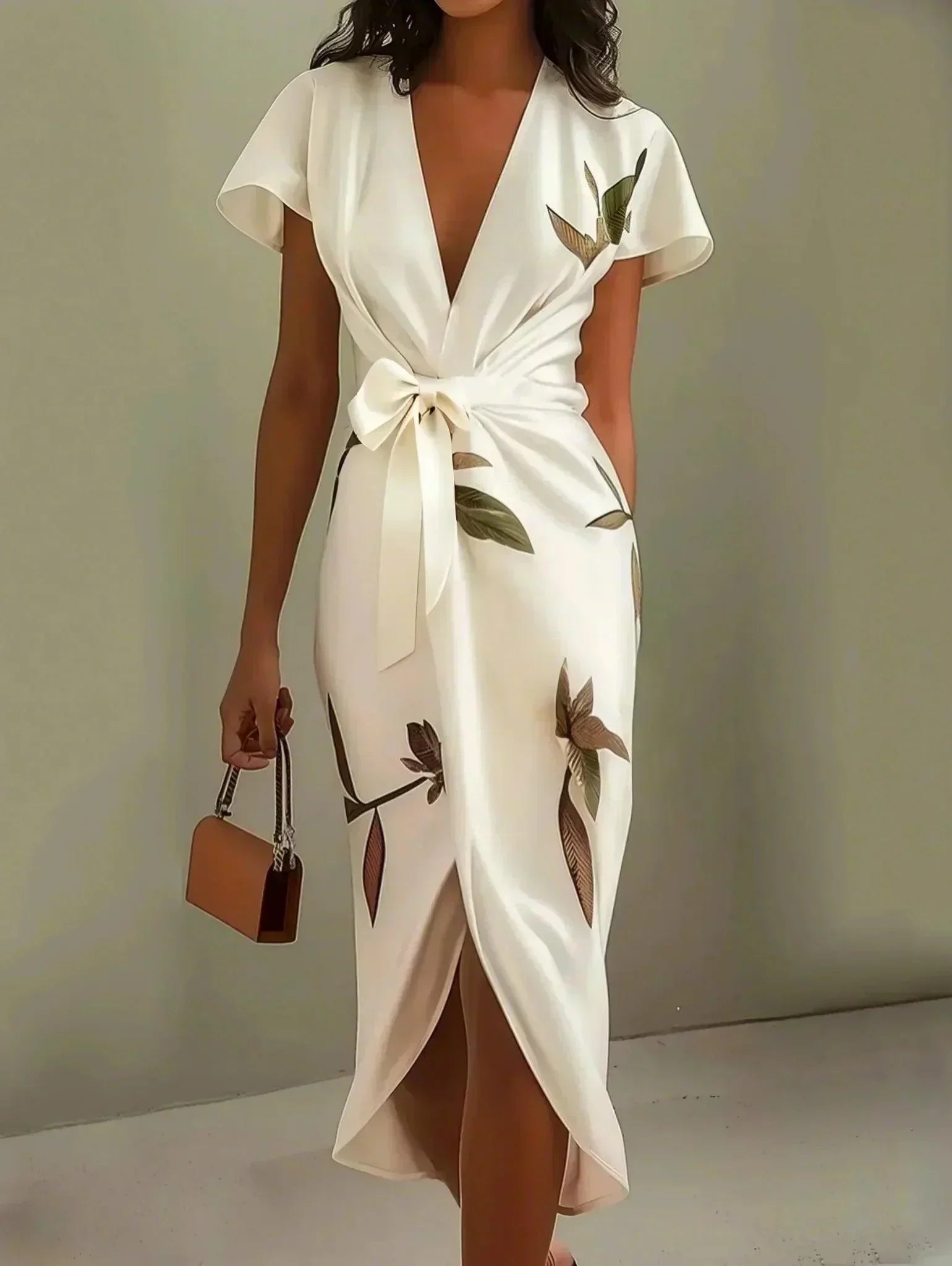 NOOR | Feestjurk met Botanische Print voor Bruiloften en Diners