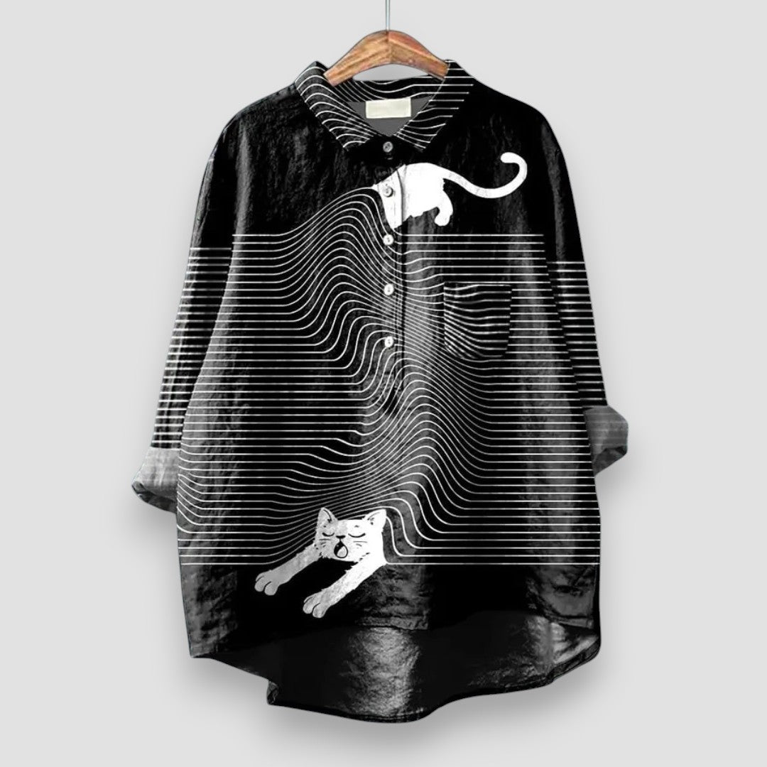 CAMILLA | Elegante Damesblouse met Artistieke Print