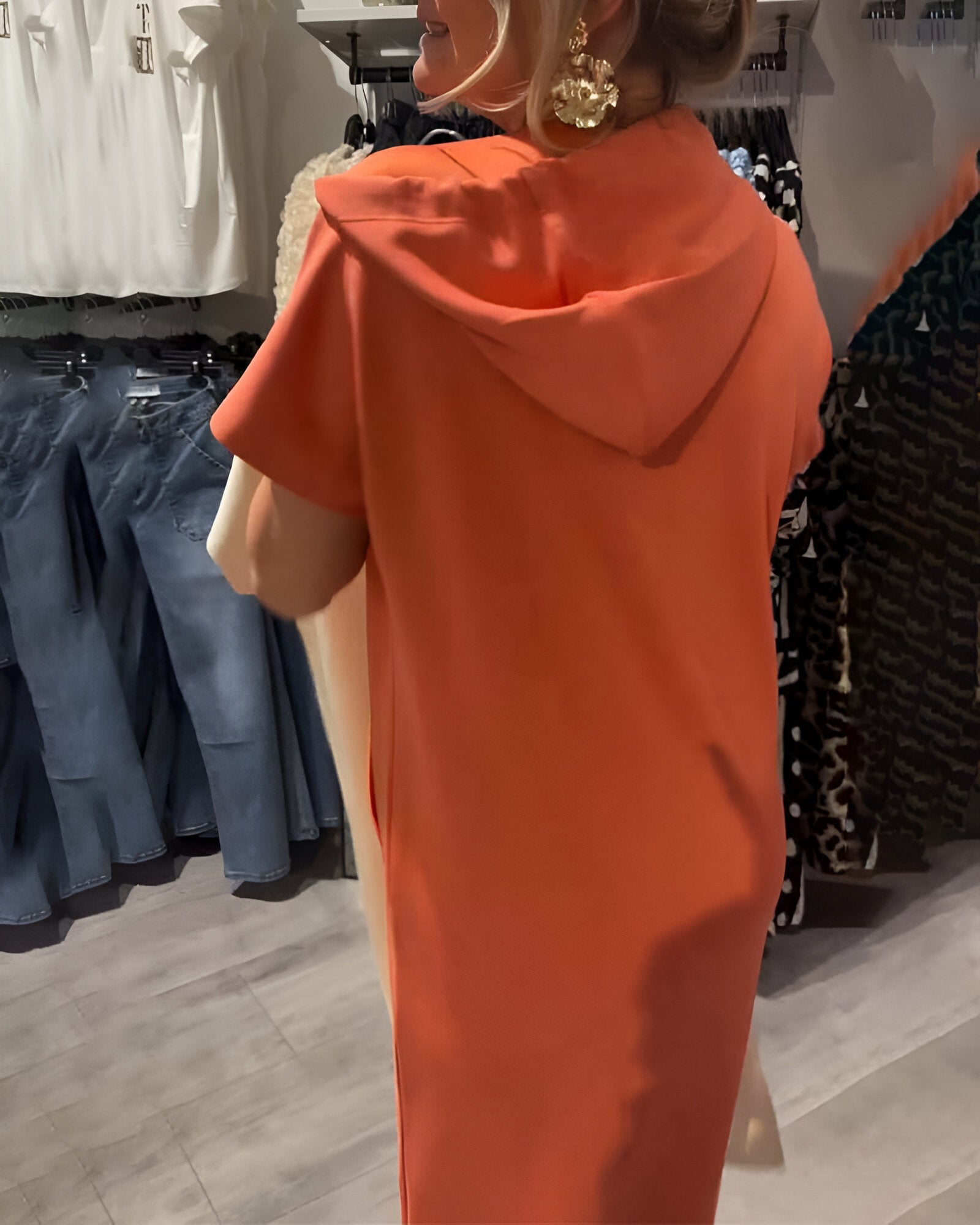 VIVIANA | Casual Jurk met Capuchon voor Dagelijks Comfort en Sportieve Elegantie