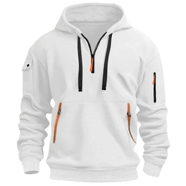 ENZO | Heren Hoodie met Warm Comfort en Stijlvol Functioneel Design. 1+1 Gratis
