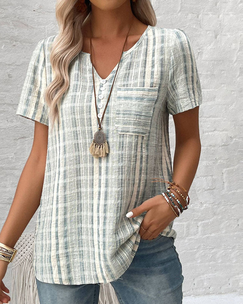 CLAUDIA | Casual T-shirt met Comfortabele Pasvorm en Natuurlijke Stijl voor het Dagelijks Leven