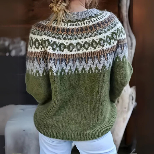 Elodie – Warme trui met winterpatroon