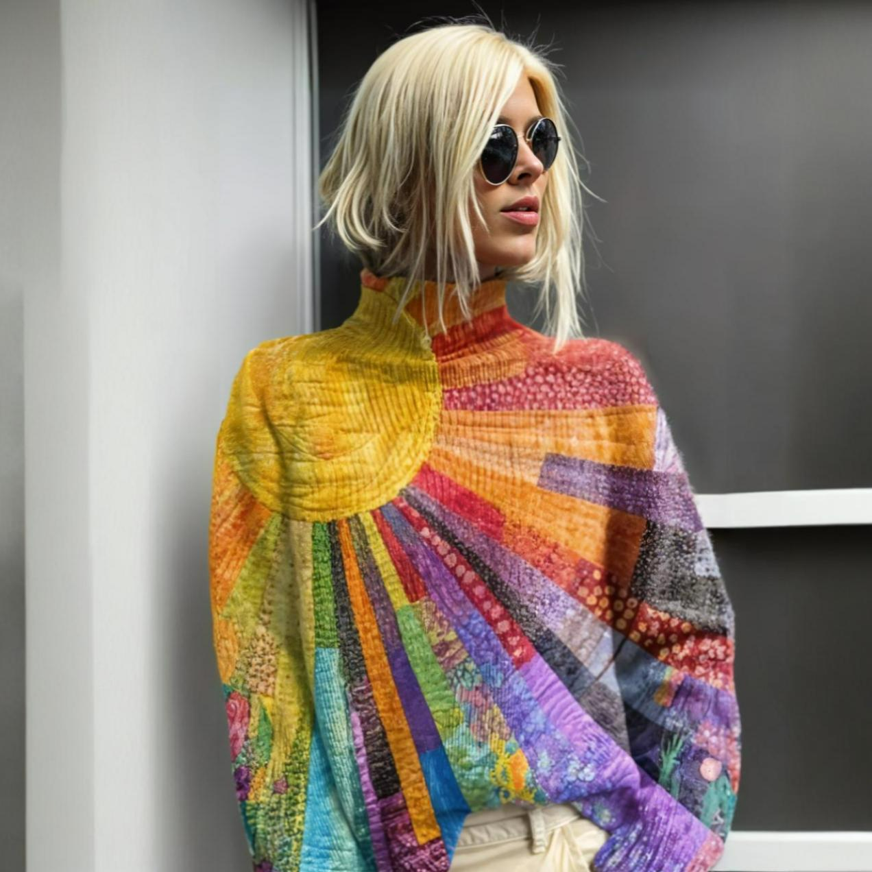 SOLÈNE | Elegante Hoge Hals Trui voor een Verfijnde Look