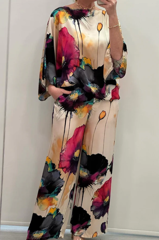 GABRIELLA | Twee-delige Flowing Set met Artistieke Snit voor Unieke Stijl en Vrije Beweging