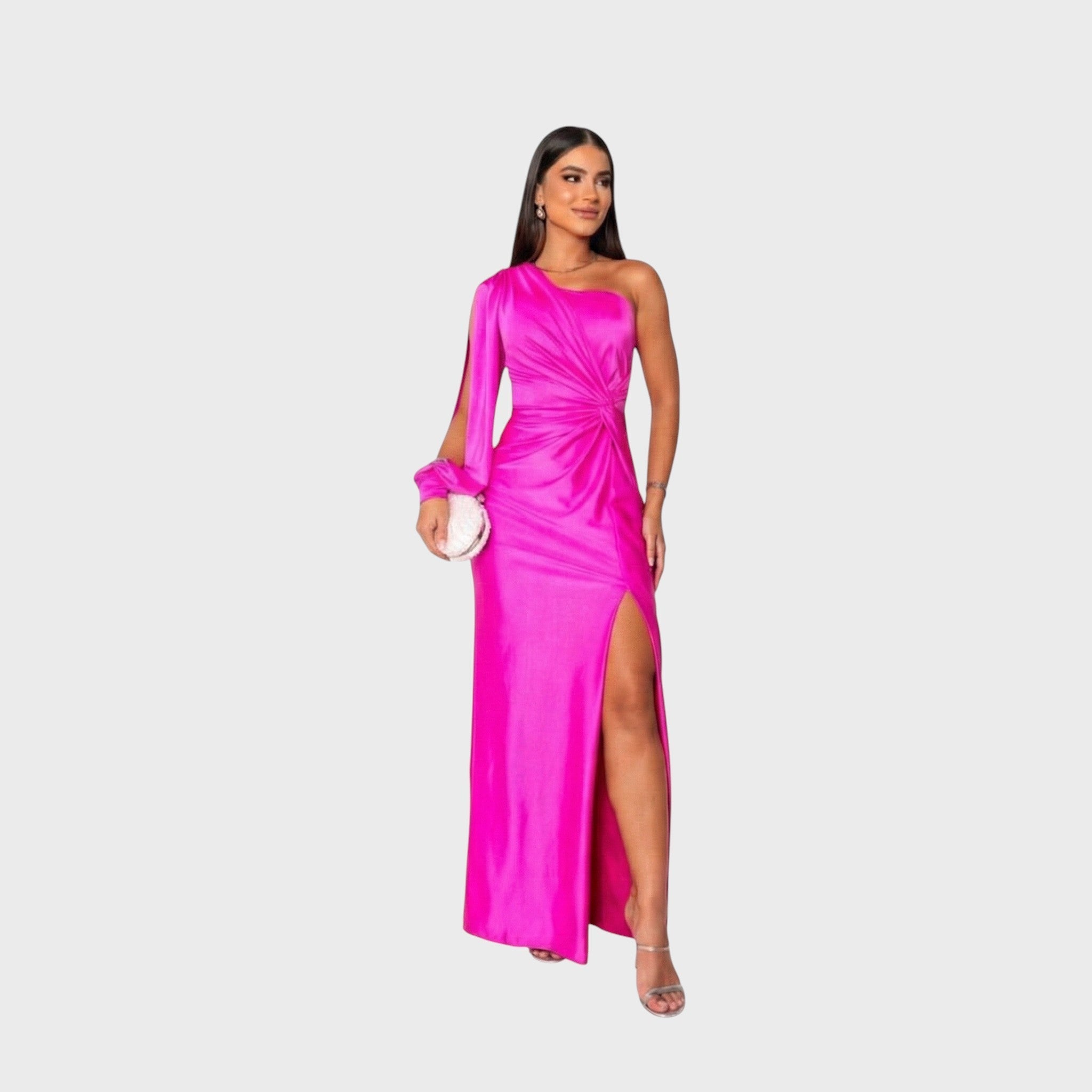 LYNN™ | Elegante Maxi Jurk met One-Shoulder Pasvorm voor Avond & Feest