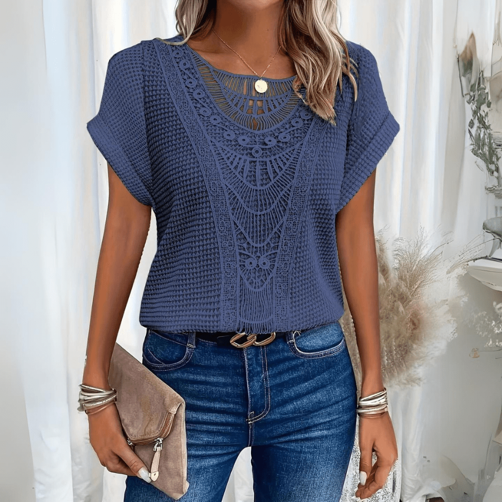 LILIANA | Elegante Blouse met Kantdetails en Ibiza-geïnspireerde Veelzijdigheid