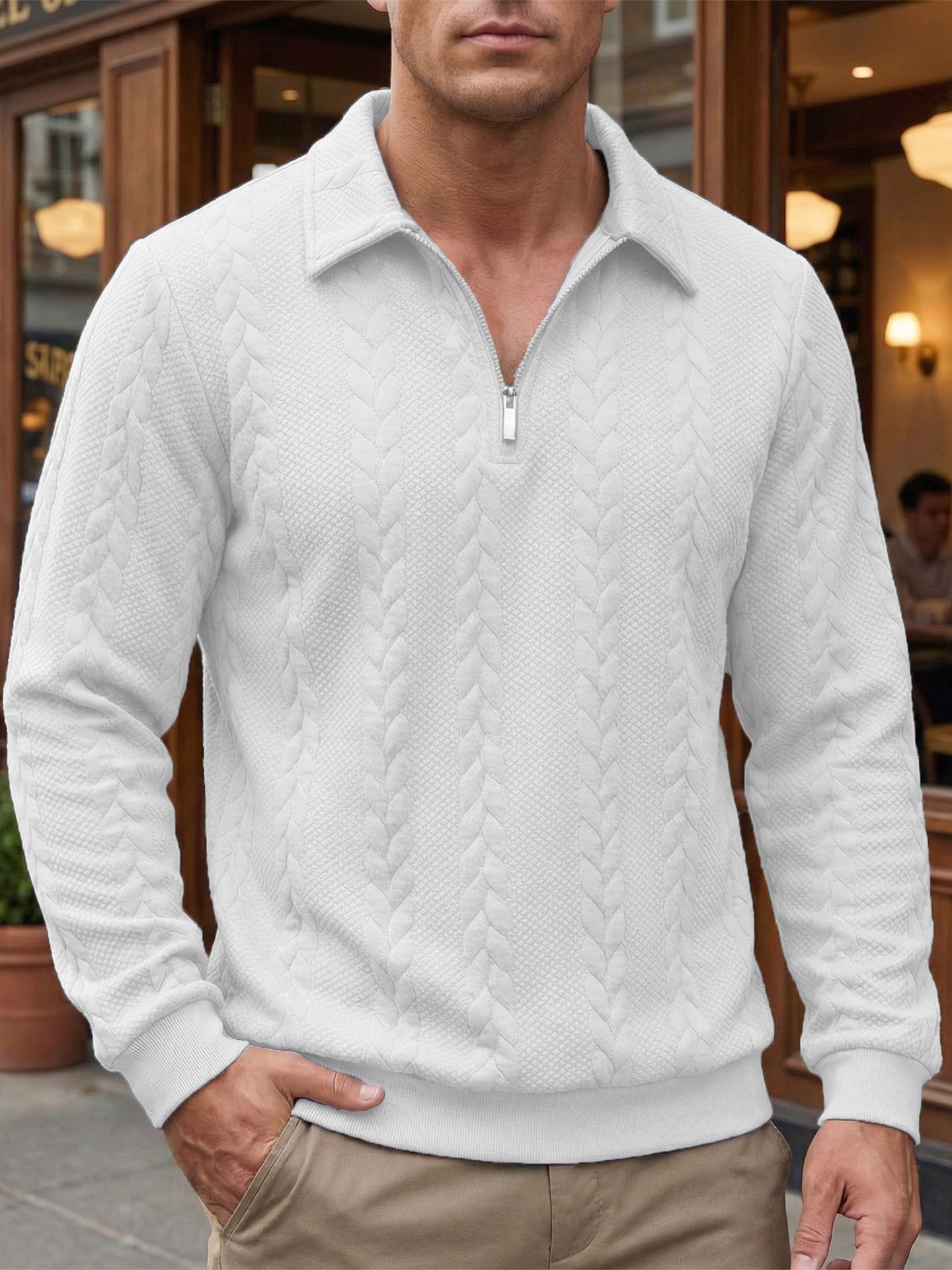 RAVELLO™ | Quarter Zip Polo met Verzorgde Look en Dagelijks Comfort voor Heren
