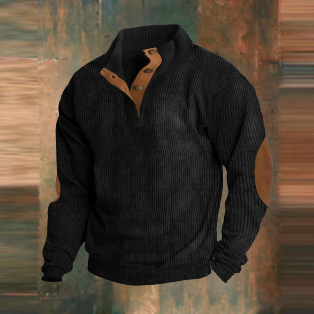 Casual sweatshirt met opstaande kraag en lange mouwen