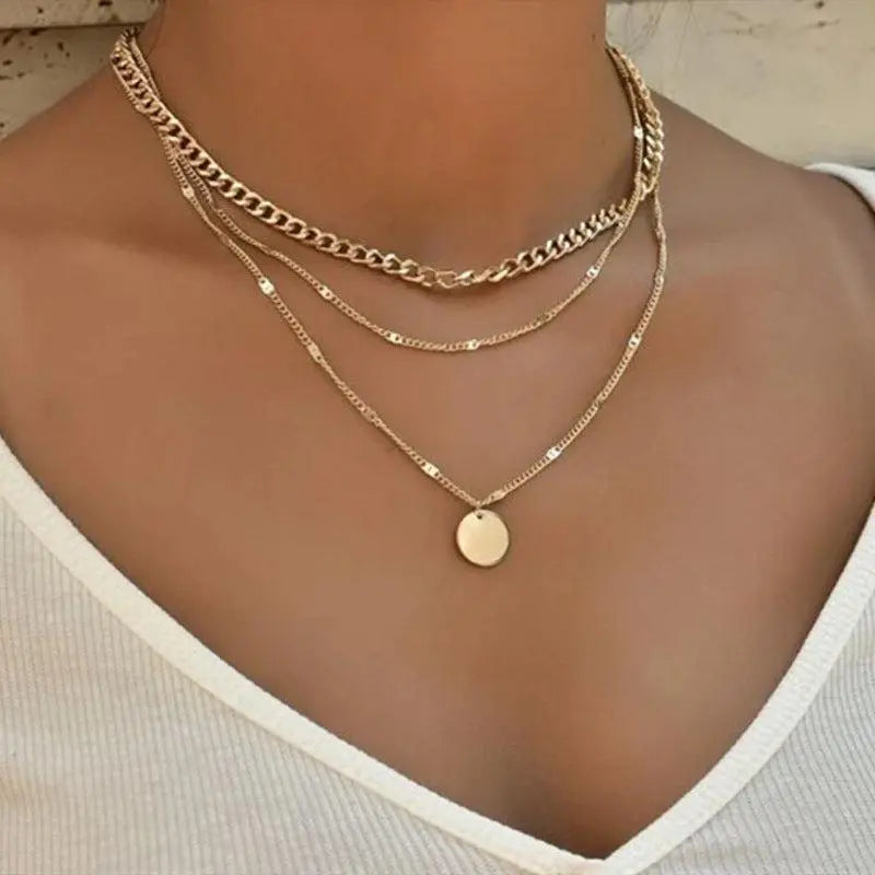 Elegante Collier Gedeukt in Goud en Zilver