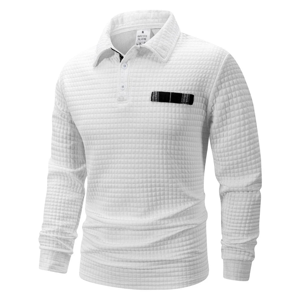 GABIN | TEXTUUR POLO IN JACQUARD VOOR HEREN