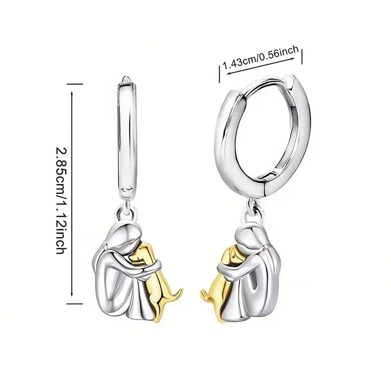Ginny™ - Oorbellen met Hondenicoon (Ronde Sluiting)