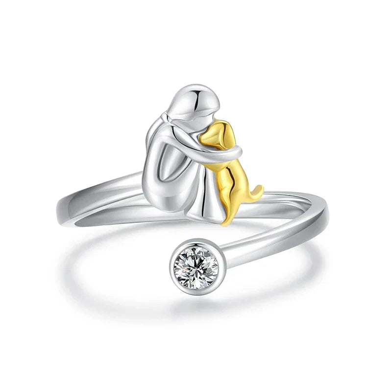Roos™ - Ring met Hondenicoon