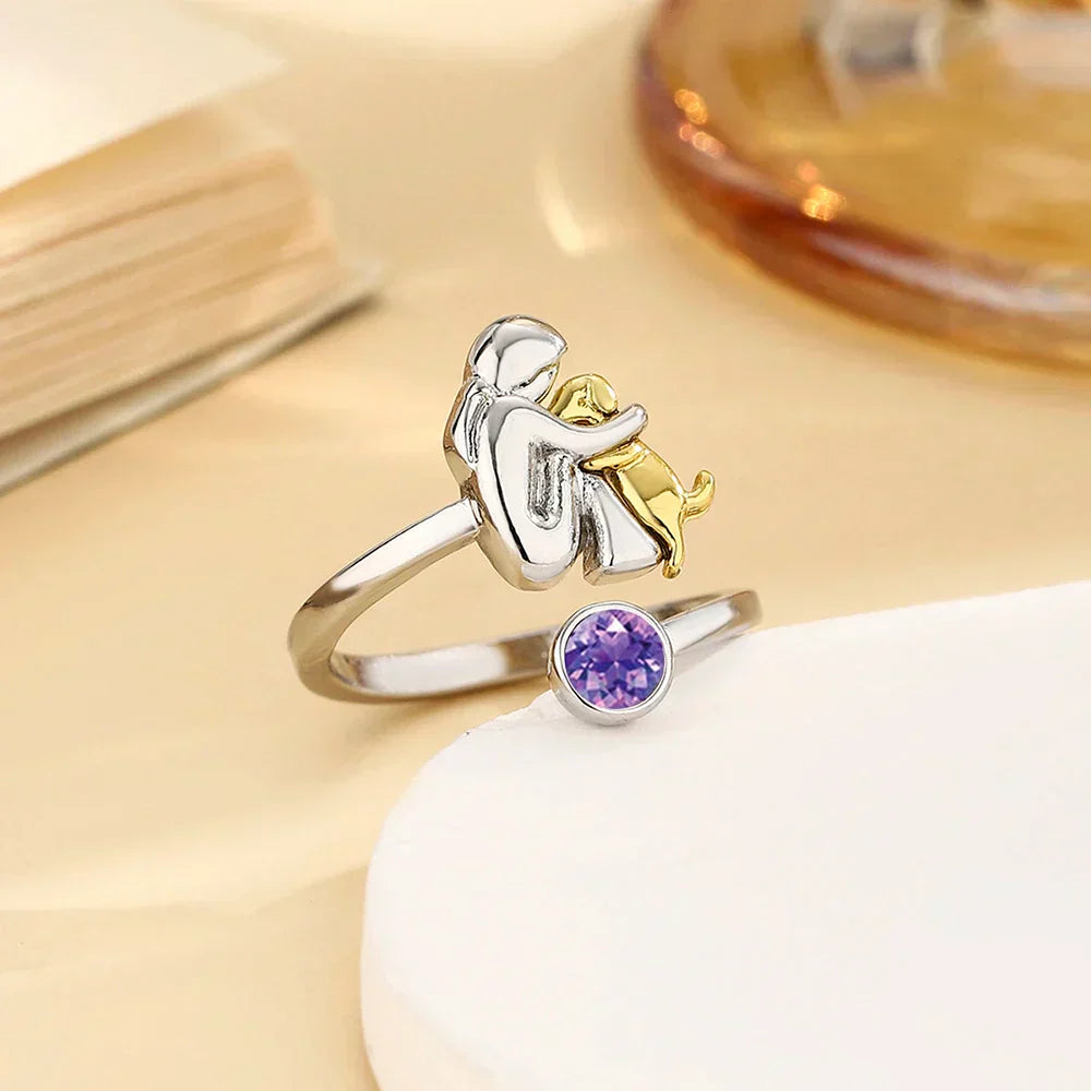 Roos™ - Ring met Hondenicoon