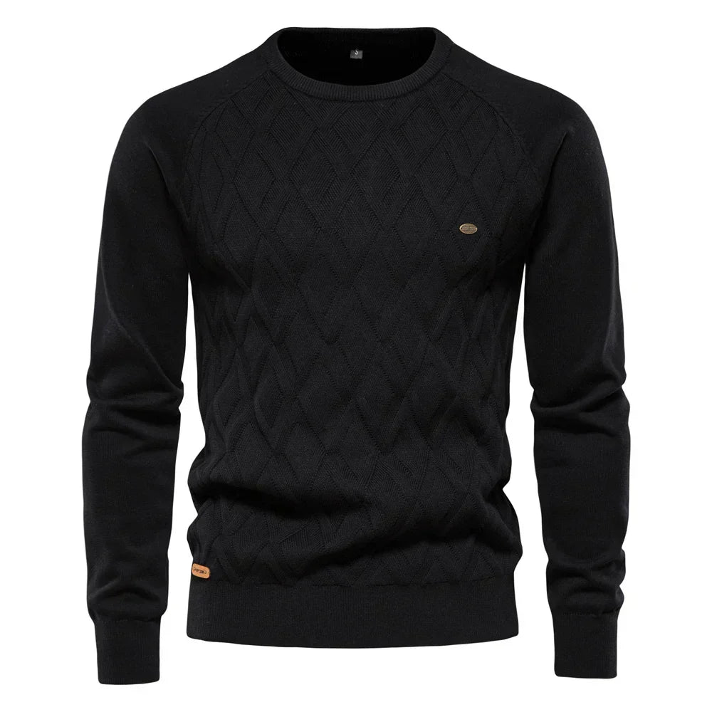 Theodor | Herenpullover met Ruitpatroon