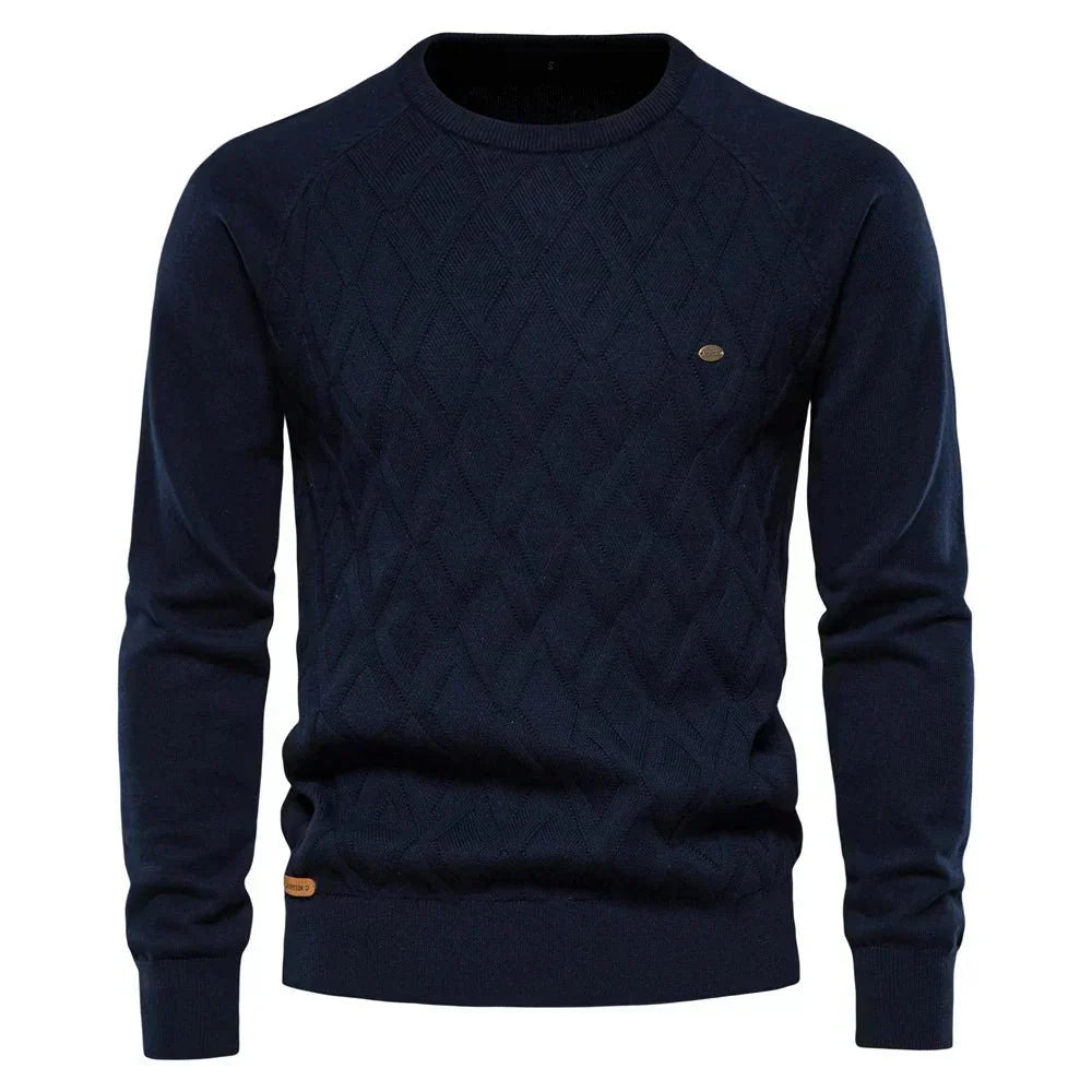 Theodor | Herenpullover met Ruitpatroon
