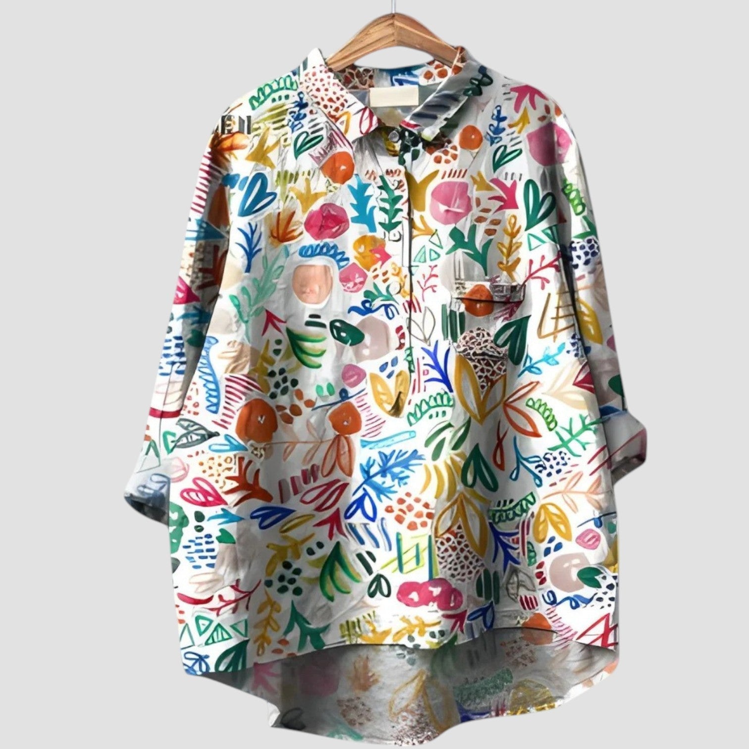 Sabrine | Vrouwelijke artistieke blouse met uniek ontwerp en dagelijks comfort