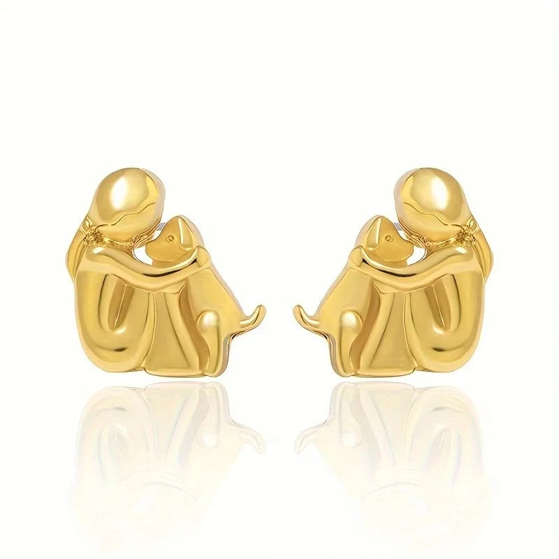LadiVania™| Oorbellen met Hondenmotief – Liefdevolle Symboliek en Tijdloze Stijl
