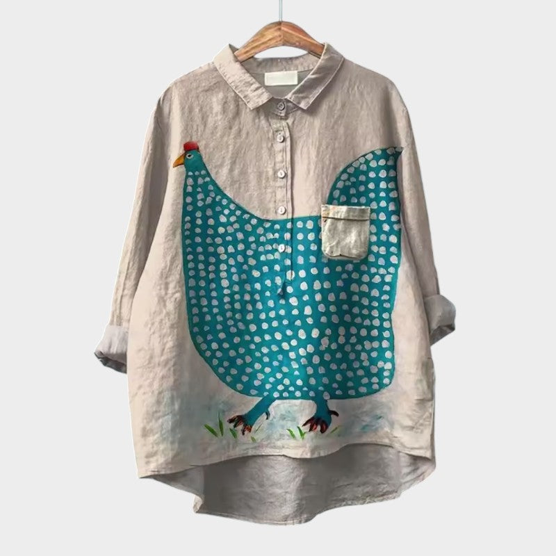 ELISABETTA | Oversized Bloes met Comfortabele Pasvorm voor Zorgeloze Dagen