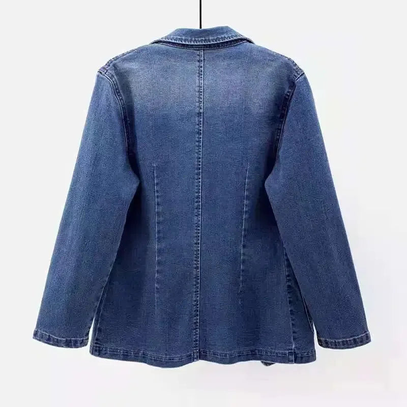 LIVIA | Denim Blazer met Tijdloze Elegantie en Casual Comfort