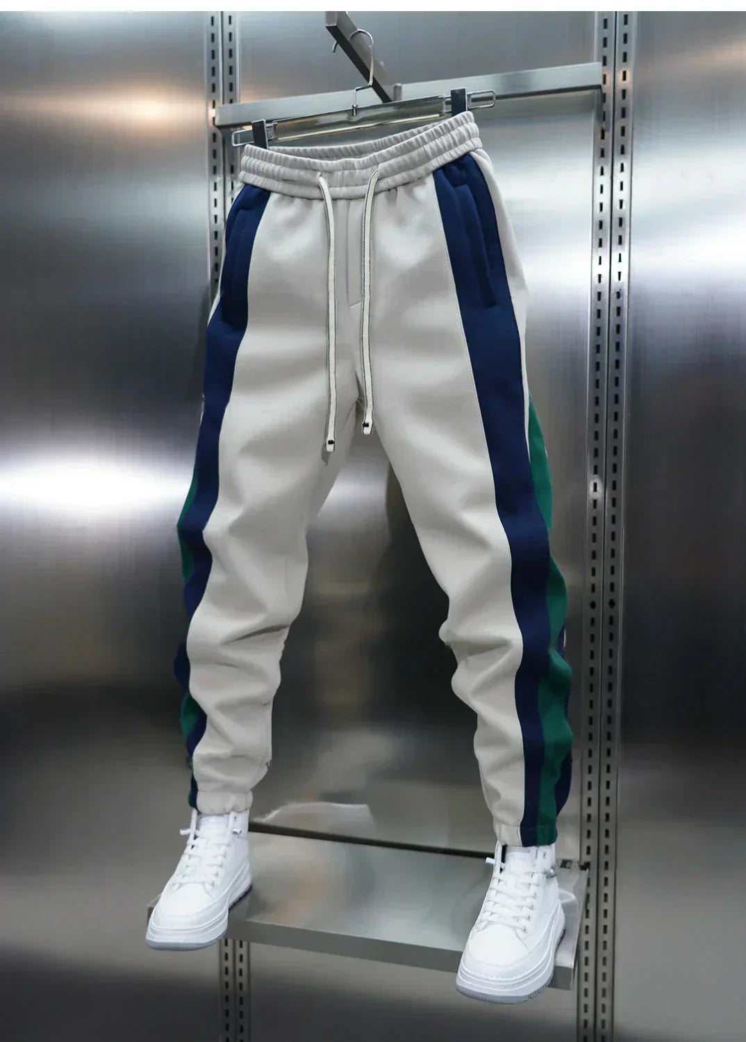 Laurent™ | Broek met Spanningen en Contrasterende Strepen