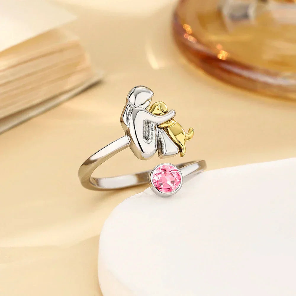 Roos™ - Ring met Hondenicoon