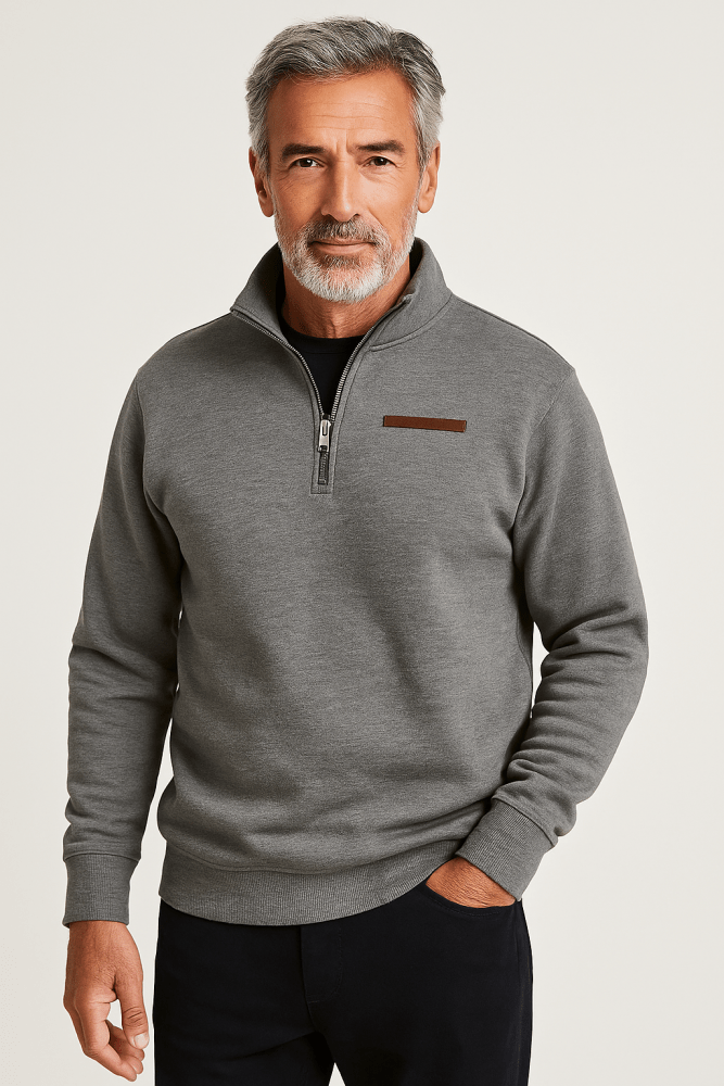 VAN LOREN MODEâ„¢ - Casual fleece sweatshirt voor heren