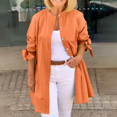 DALIA | Elegante Blouse met Geknoopte Details en Vloeiende Snit