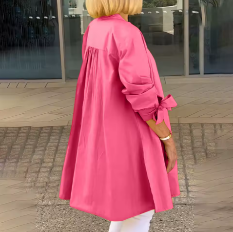 DALIA | Elegante Blouse met Geknoopte Details en Vloeiende Snit